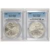 Image 1 : 2006 & 2007 AMERICAN SILVER EAGLES, PCGS MS-69