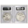 Image 2 : 2006 & 2007 AMERICAN SILVER EAGLES, PCGS MS-69