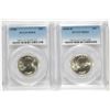 Image 1 : ( 2 ) PCGS GRADED WASHINGTON QUARTERS: 1950 MS-65 & 1950-D MS-64