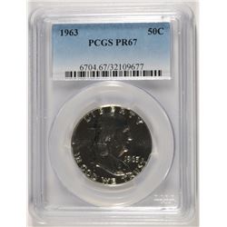 1963 FRANKLIN HALF DOLLAR, PCGS PROOF-67