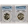Image 1 : ( 2 ) 1952-D FRANKLIN HALF DOLLARS, PCGS MS-64