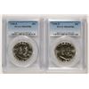 Image 1 : ( 2 ) 1958-D FRANKLIN HALF DOLLARS, PCGS MS-64 FBL