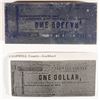 Image 1 : RARE TEXAS CONFEDERATE PRINTING BLOCK THAT PRODUCED A 1863 25-CENT  NOTE
