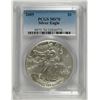 Image 1 : 2005 AMERICAN SILVER EAGLE, PCGS MS-70 RARE LISTS IN PCGS PRICE GUIDE AT $700.00