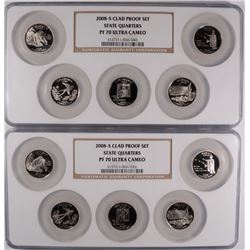 (2) 2008 CLAD PROOF QUARTER SETS NGC PF-70 UC (MULTIHOLDER)