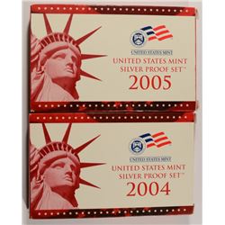 2004 & 2005 SILVER PROOF SETS (OGP)