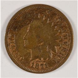 1871 INDIAN HEAD CENT F/VF