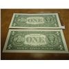 Image 2 : 2-2003-A $1 FRN'S LOW CONSECUTIVE SERIAL 'S UNC SERIAL NUMBERS ARE:G00003701H-G00003702H
