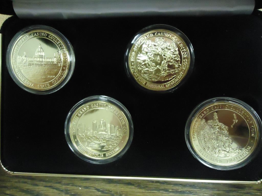 4 GRAND CASINO COLLECTOR COINS SEE DESCRIPTION MINNESOTA STATE CAPITOL