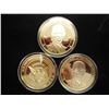 Image 1 : 3-2009 BARACK OBAMA INAUGURATION TOKENS (PF) ALL THREE ARE GOLD IN COLOR