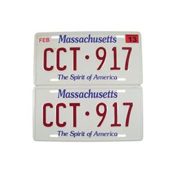 Falling Skies Hal Mason (Drew Roy) Massachusetts License Plates Movie Props