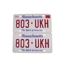 Falling Skies Denny (Megan Danso)  Massachusetts License Plates Movie Props