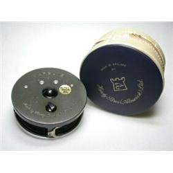 A Hardy Marquis Salmon No. 1 fly reel, 33/4", in blue and grey Hardy zip case...