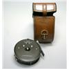 Image 1 : A Hardy LRH Lightweight trout fly reel, 31/8" in a Hardy leather case...