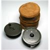Image 1 : A Hardy Uniqua trout reel, 33/4", with spare spool, in suede double zip case...