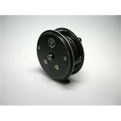 A J. W. Young Pridex salmon reel narrow drum, black finish, 4"...
