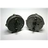 Image 1 : A J. W. Young Trudex reel, black finish, 4"; together with another Trudex reel, grey finish, left h.