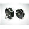 Image 1 : A Milward Flycraft salmon fly reel, black finish, 35/8"; and another Flycraft reel, 33/8" (2)...