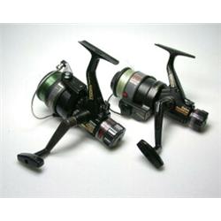 A Daiwa AG1650CT fixed spool reel and a Daiwa Auto1657 fixed spool reel, each in a zip case (2)...