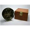 Image 1 : A J. W. Young Purist 2040 centrepin reel, bronze finish, 41/2", in fitted wooden case...