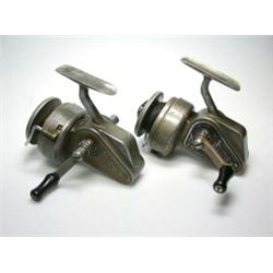 Two J. W. Young Ambidex No. 2 casting reels...