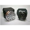 Image 1 : An Orvis Battenkill 5/6, 3" trout fly reel in Orvis pouch; and a Shakespeare International 2853 tro.
