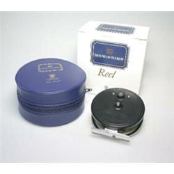 A Hardy Marquis Disc 5 Trout Fly reel, 31/4", in blue Hardy zip case and with trade box...