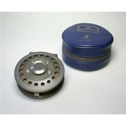 A Hardy JLH #8/9 trout fly reel, 35/8", in blue Hardy zip case...