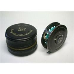 A Hardy Sunbeam 6/7 trout fly reel, 33/8", in black Hardy zip case...