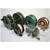 Image 1 : Six assorted fishing reels including J. W. Young Beaudex, 35/8" and Rapidex, 4" reels (each grey fi.