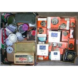 Two boxes containing Hardy and other spare spools Marquis/Viscount/LRH/LRH Lightweight and others,..