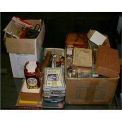 A large quantity of fly tying and general fishing and rod repair equipment in several boxes tins an.