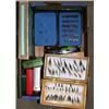 Image 1 : Sixteen plastic, wooden and other fly boxes containing a quantity of trout flies and lures (some bo.