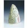 Image 1 : An early Victorian Staffordshire porcelain stirrup cup modelled as the head of a trout, inscribed t.