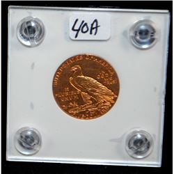 1911 $5 INDIAN GOLD COIN FROM SAFE DEPOSIT