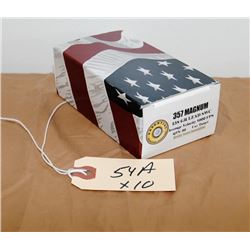 BOX OF 50 .357 MAGNUM CARTRIDGES - RELOADS