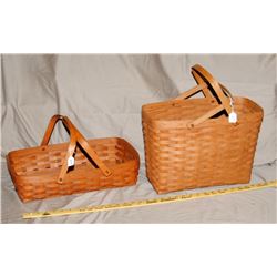 TWO SIGNED "LONGABERGER" LARGER BASKETS
