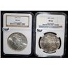 Image 2 : 1881-S & 1885 MORGAN DOLLARS - NGC MS64
