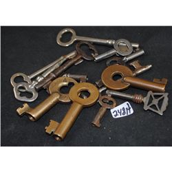 ANTIQUE KEYS - SKELETON - RAILROAD ETC