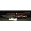 Image 1 : VINTAGE WESTERN CUTLERY HUNTING KNIFE AND SHEATH - SHEATH IS STAMPED WITHH BUCKING BRONO AND WESTERN