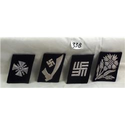 4 RARE WW II GERMAN NAZI PATCHES