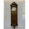 Image 1 : A VIENNA WALL TIMEPIECE, early 20th Century, figured walnut case, 16cm enamel Roman dial, (with p...