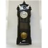 Image 1 : A VIENNA WALL TIMEPIECE, early 20th Century, ebonised case, 16cm enamel Roman dial with subsidiar...