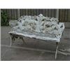 Image 1 : A CAST IRON GARDEN BENCH, 19th Century, possibly Coalbrookdale, Fern pattern, (painted)  150-200...