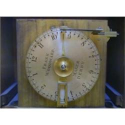 AN OAK LONGCASE CLOCK,  c.1800, thirty hour watchman's movement, the 12cm Arabic dial 'Frank Wood...