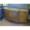 Image 1 : A LOUIS XVI STYLE PIER CABINET, early 20th Century, elaborate scrollwork and parquetry inlay, cen...
