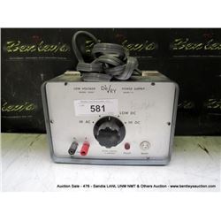 DEVRY 22007 LOW VOLTAGE POWER SUPPLY