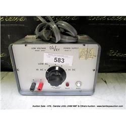 DEVRY 22007 LOW VOLTAGE POWER SUPPLY