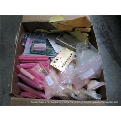 BOX: ASSORTED ELECTRICAL CONNECTORS, CAPACITORS