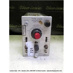 TEKTRONIX TYPE 2A63 DIFFERENTIAL AMPLIFIER PLUG